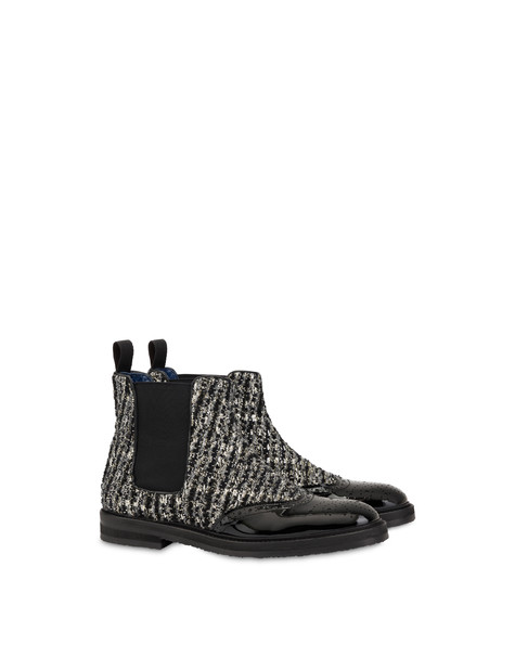 Mannish bouclé Chelsea boots BLACK/BLACK