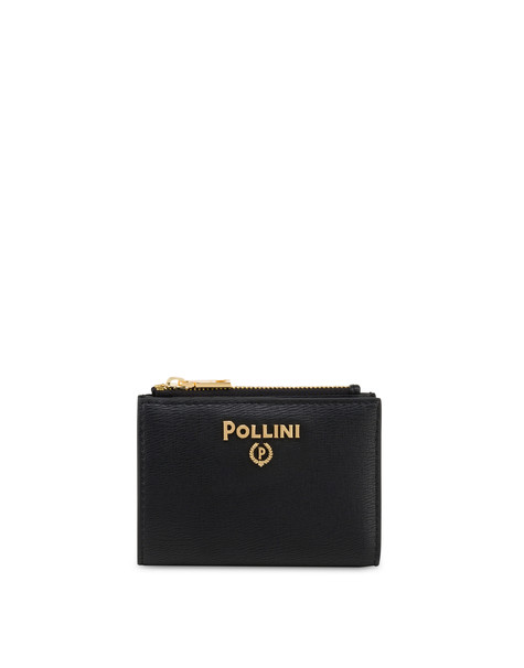 Card Case with hand-grained leather effect BLACK