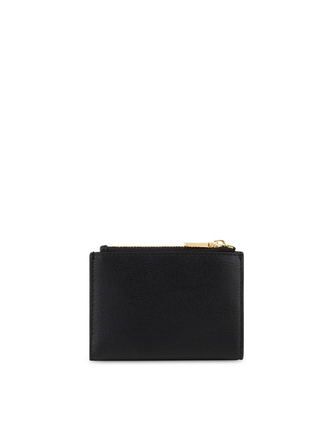 Card Case with hand-grained leather effect BLACK