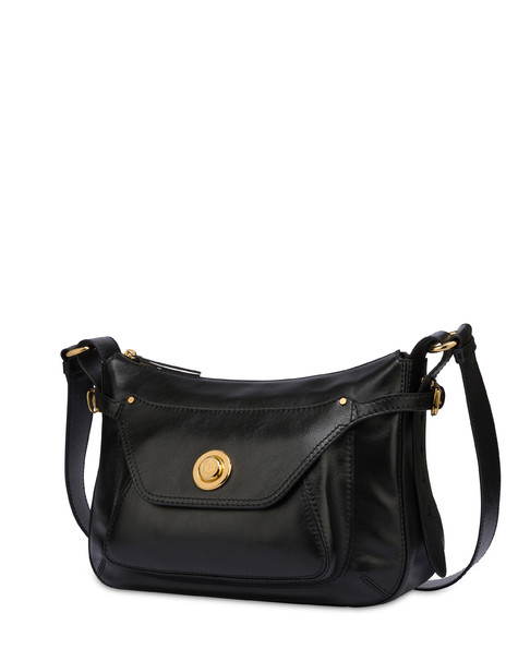 Lena shoulder bag in calfskin BLACK