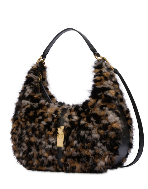 Hobo bag in visione riciclato Asia NERO/GRIGIO/MARRONE/NERO