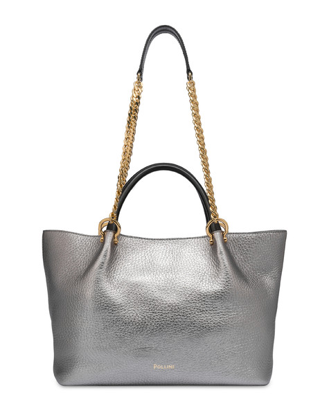 Borsa in vitello bottalato double Marlene FUCILE/NERO