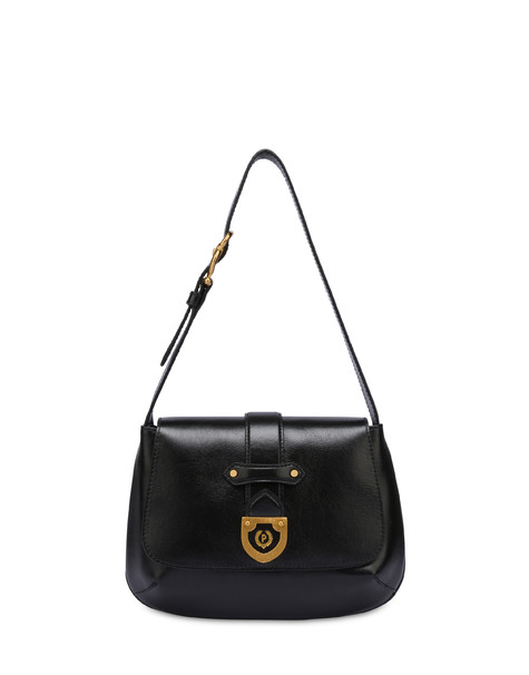 Borsa a spalla in vitello Shield NERO