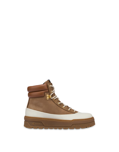 Pollini Ice Cracker pedula in nubuck and rubberized HIDE/MOON