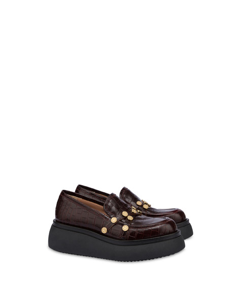 Royal Penny moccasins with crocodile print RIBES