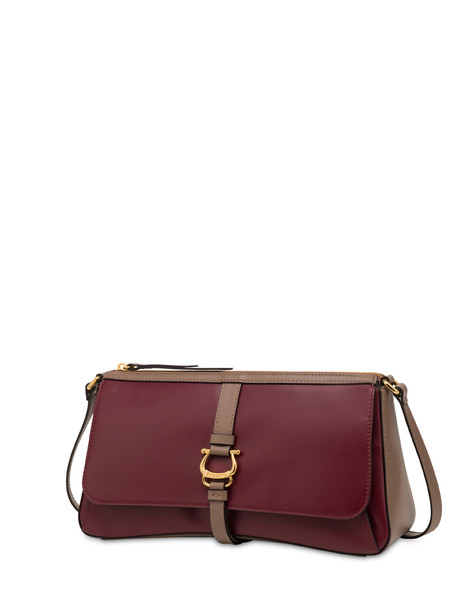 Borsa a tracolla in vitello Ride BORDEAUX/TAUPE