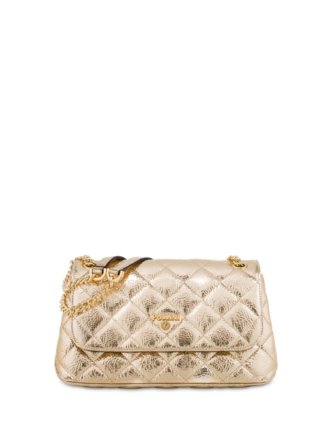 Borsa a spalla laminata Matelassé Waltzer Night ORO