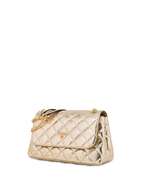 Borsa a spalla laminata Matelassé Waltzer Night ORO