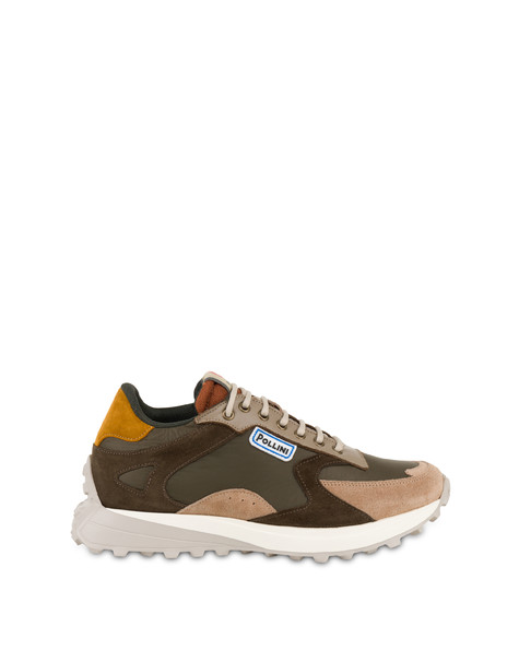 Sneakers in nylon e crosta Bold Running VERDE/T.MORO/RUGGINE/FANGO/BEIGE/SENAPE