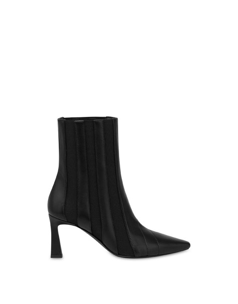 Elastic Stripes nappa leather ankle boots BLACK