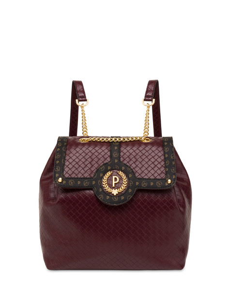 Zaino con stampa intreccio Royal Laurel BORDEAUX/NERO