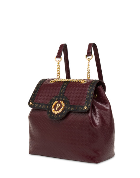 Zaino con stampa intreccio Royal Laurel BORDEAUX/NERO