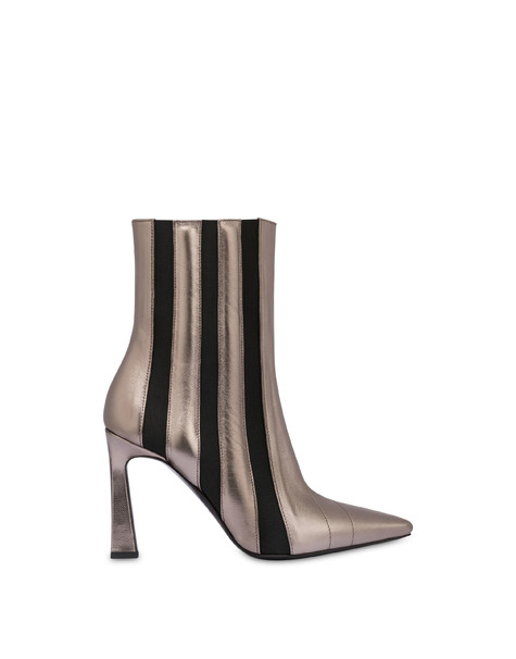 Laminated Elastic Stripes nappa leather boots GUN