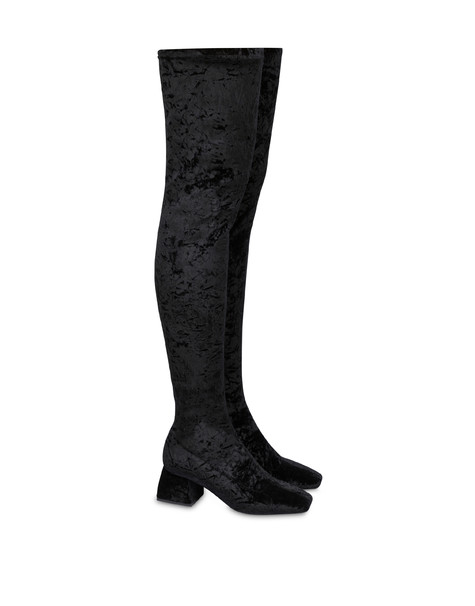 Stivale over-the-knee in velluto Softie NERO