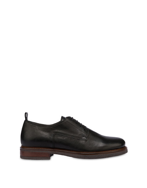 Campbell washed calfskin derbies BLACK
