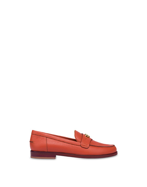 Oxford calfskin moccasins ORANGE