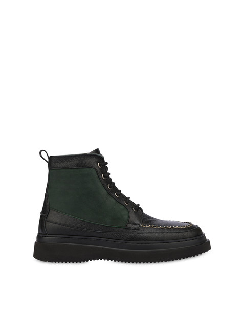 Stivaletti in pelle bottalata Convy NERO/VERDE