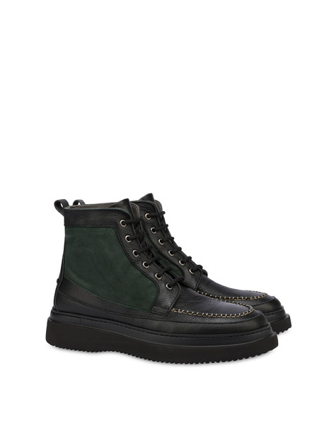 Stivaletti in pelle bottalata Convy NERO/VERDE