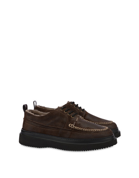 Scarpe stringate in nabuk lavato Convy T.MORO