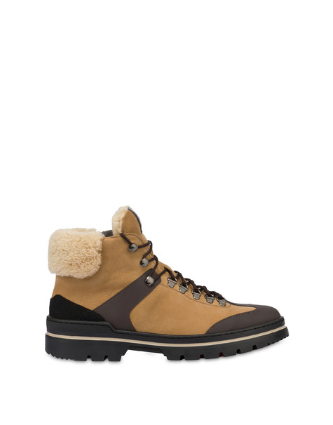 Pollini Ice Cracker walking boots in nubuck BEIGE/DARK BROWN/BLACK/CREAM