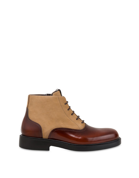 Stivaletti in Nabuk e vitello Newburgh CUOIO/BEIGE