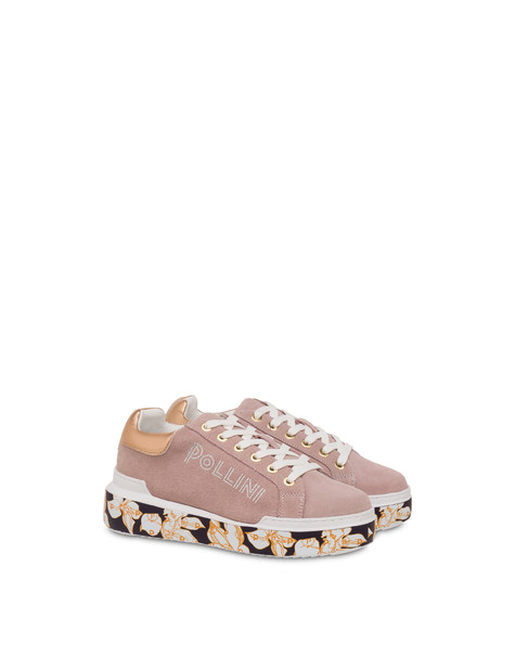 Diamond Carrie sneakers with floral background LOTUS/COPPER