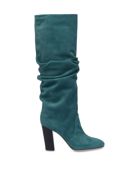 Cuddle suede boots WATER COLOUR/BLACK