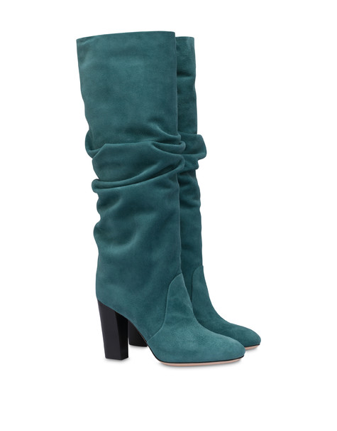 Cuddle suede boots WATER COLOUR/BLACK
