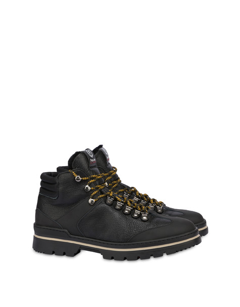 Pollini Ice Cracker walking boots in calfskin BLACK/BLACK/BLACK
