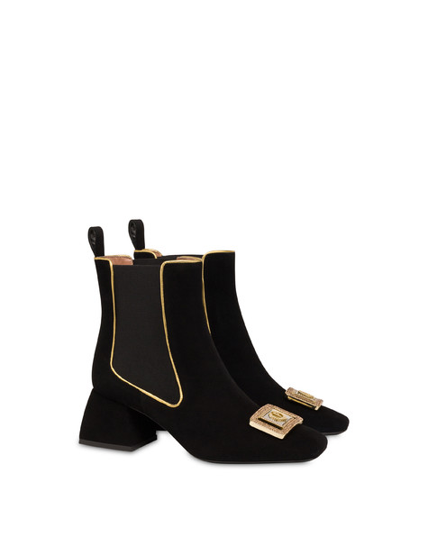 Beatles in camoscio Snow Crystal NERO/ORO