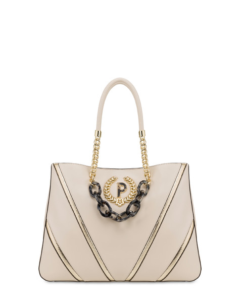 Woman In Gold double handle bag IVORY/GOLD