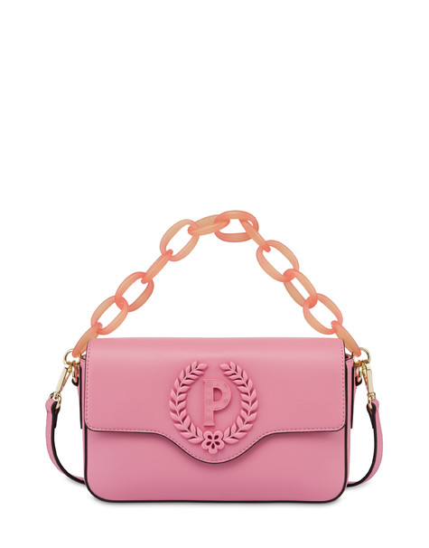 Candy bag with oversized semi-transparent chain NUDE