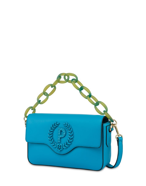 Candy bag with oversized semi-transparent chain LIGHT BLUE