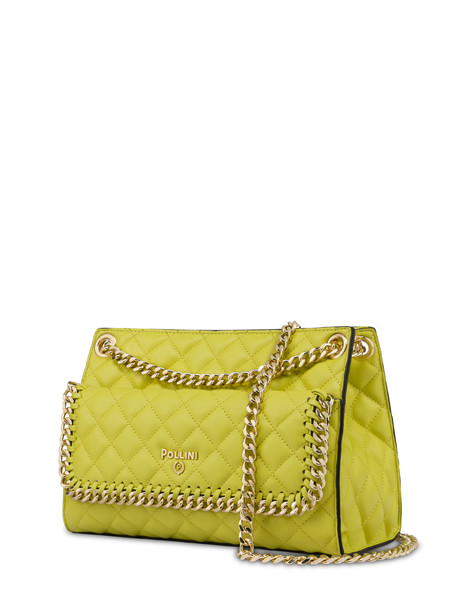 Interlock quilted double handle bag LIME/LIME