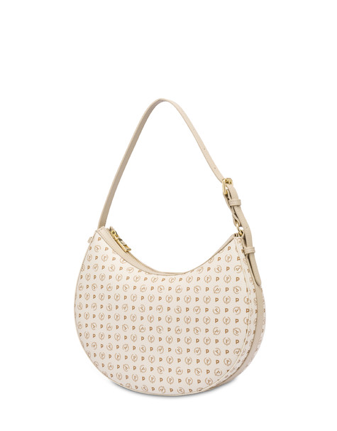 Heritage Logo Classic Pvc Hobo Bag Ivory/ice