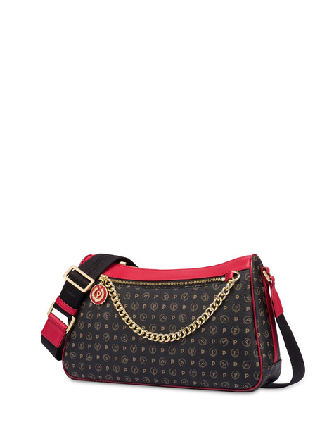 Heritage Logo Classic Pvc Shoulder Bag Black/laky Red