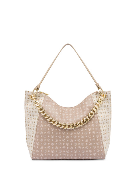 Tote bag in PVC Heritage Soft Touch AVORIO/BEIGE/GHIACCIO