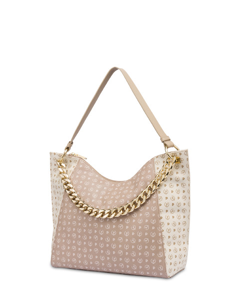 Tote bag in PVC Heritage Soft Touch AVORIO/BEIGE/GHIACCIO