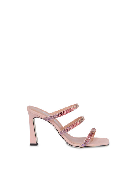 Bling Bling heeled mules NUDE