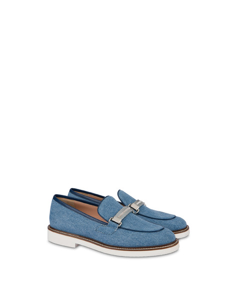 Mannish denim loafers DENIM/NAVY BLUE
