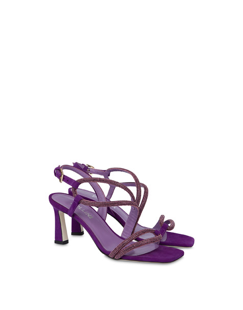 Bling Bling Suede Sandals With Rhinestones Iris