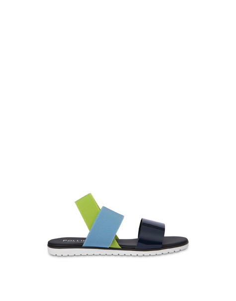 Soft Walk Multicolor Flat Sandals NAVY BLUE/SKY/APPLE