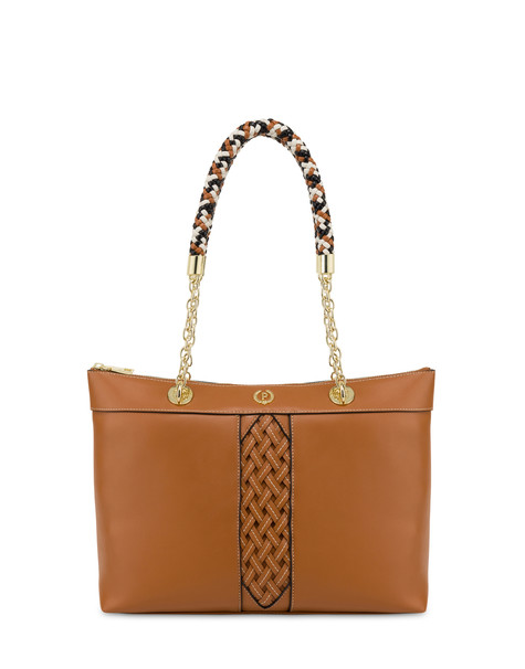 Agadir tote bag with woven insert HIDE