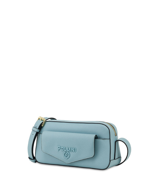 Shoulder bag with maxi Lettering Safari SKY
