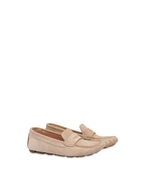 Eazy split-leather driving loafers SAND