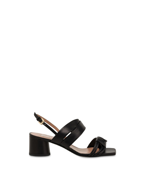 Lady Tie Nappa leather sandals BLACK