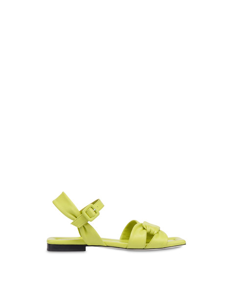 Oasis Nappa leather flat wedge sandals APPLE