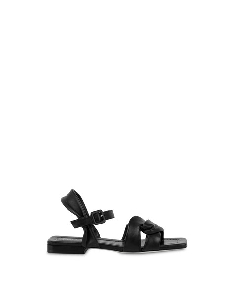 Oasis flat sandals in Nappa leather BLACK