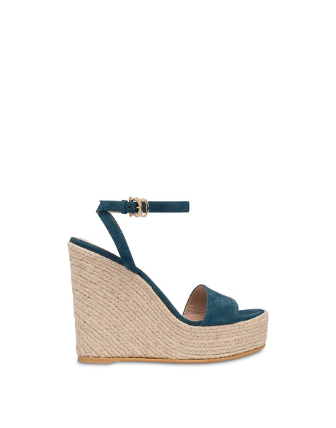 Playa Suede Wedge Sandal Peacock