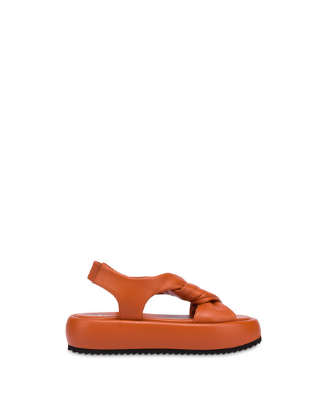 Oasis Nappa leather flatform sandals WOOD